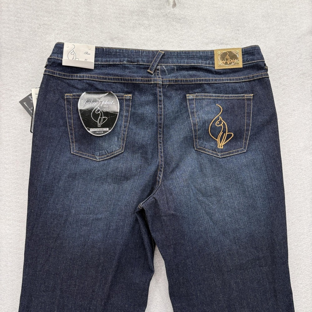 Vintage Baby Phat Bootcut Jeans Womens 20 Blue High Rise Stretch Hip Hop Y2K